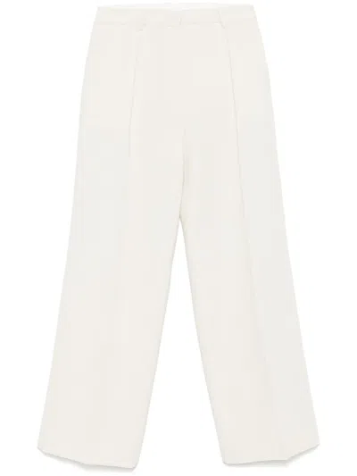 Calvin Klein Seersucker Trousers In White