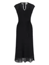 Calvin Klein Sheer Georgette Ns Midi Dress