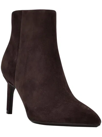 Calvin Klein Senly Womens Suede Ankle Boots In Brown