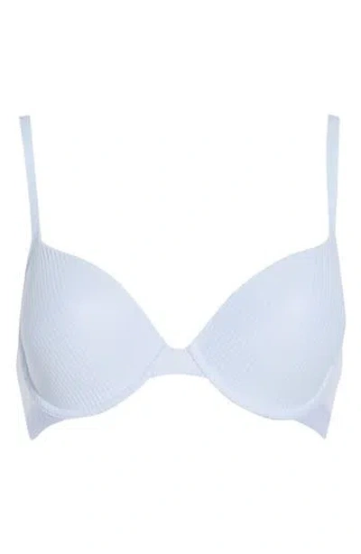 Calvin Klein Sensual Sheer Lightly Lined Demi Bra In Blue