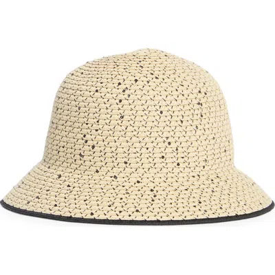 Calvin Klein Sequin Straw Sun Hat In Neutral