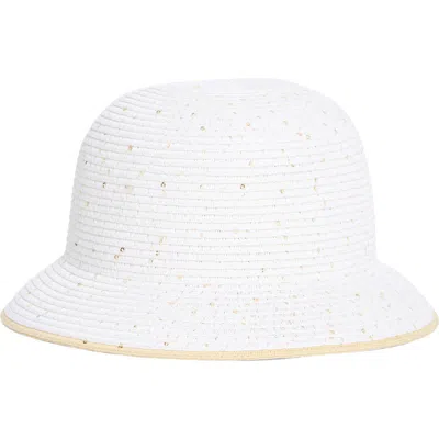 Calvin Klein Sequin Straw Sun Hat In Brown
