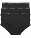Calvin Klein Men's Cotton Stretch 3-pack Hip Brief In Black