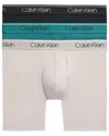 Calvin Klein Microfiber Stretch Wicking Boxer Briefs, Pack Of 3 In Multi