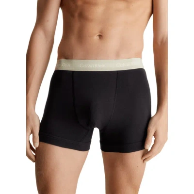 Calvin Klein Set Of Three Cotton Boxers In Black