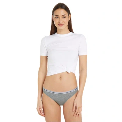 Calvin Klein Set Of Three Thongs In Gray