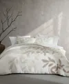 Calvin Klein Shadow Branches Comforter Set In Camel