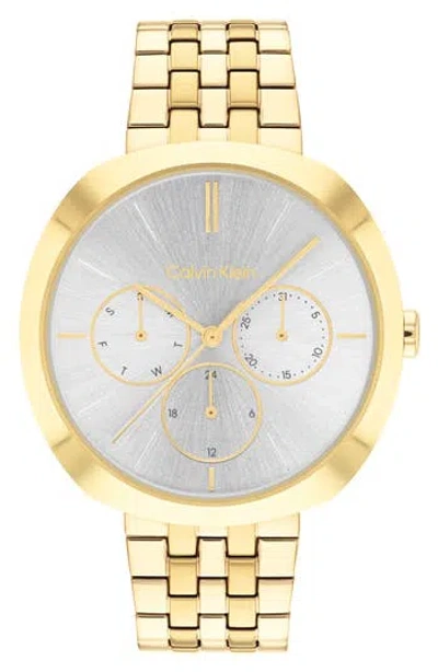Calvin Klein Shape Quartz Bracelet Watch, 38.5mm In Gold