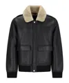 Calvin Klein Relaxed Fit Jacket Shearling Collar In Black