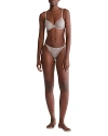 Calvin Klein Sheer Marquisette Lace Lightly Lined Demi Bra In Gray Sand