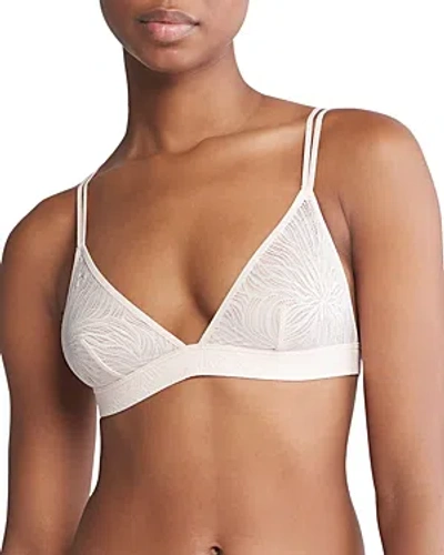 Calvin Klein Sheer Marquisette Lace Triangle Bra In Nymph's Thigh