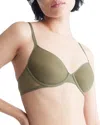 Calvin Klein Sheer Marquisette Spacer Demi Bra In Napa