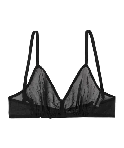 Calvin Klein Sheer Mesh Bra In Black