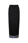 Calvin Klein Transparent Panel Layer Ankle Skirt