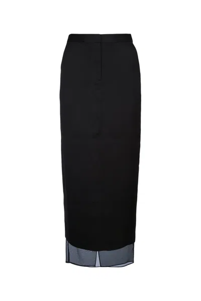 CALVIN KLEIN CALVIN KLEIN SHEER PANEL LAYER ANKLE SKIRT