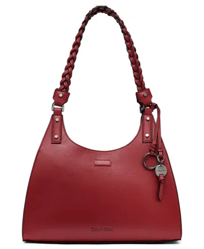 Calvin Klein Shelly Satchel In Red