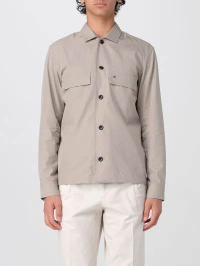 Calvin Klein Shirt  Men Color Kaki In Brown
