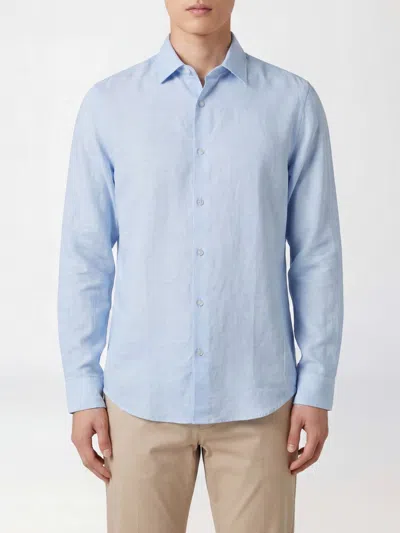 Calvin Klein Shirt Men Color Gnawed Blue