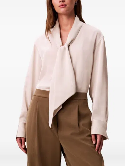 Calvin Klein Shirt With Lavallière In Neutral