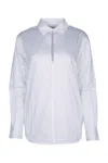Calvin Klein Soft Cotton Front Slit Shirt In White