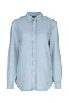 Calvin Klein Ls Lw Denim Shirt In Denimlight