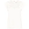 Calvin Klein Keyhole-neck Satin Blouse In Neutrals
