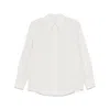 Calvin Klein Linen Shirt With Pointed Collar And Rear Curved Hem In White