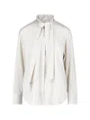 Calvin Klein Long Sleeve Top Featuring Bow Detail In White