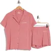 Calvin Klein Short Pajamas In Isg Pink Blosso