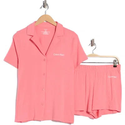 Calvin Klein Short Pajamas In Red