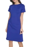 Calvin Klein Short Sleeve A-line Dress In Ultramarine