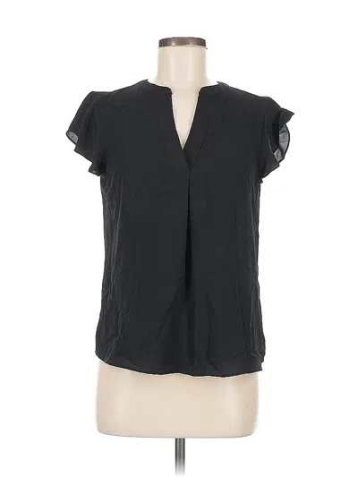 Pre-owned Calvin Klein Short Sleeve Blouse In Black