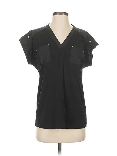 Pre-owned Calvin Klein Short Sleeve Blouse In Black
