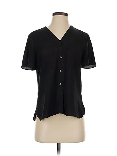 Pre-owned Calvin Klein Short Sleeve Blouse In Black