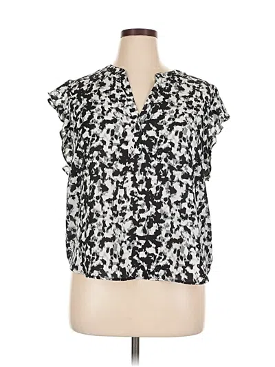 Pre-owned Calvin Klein Short Sleeve Blouse In Black