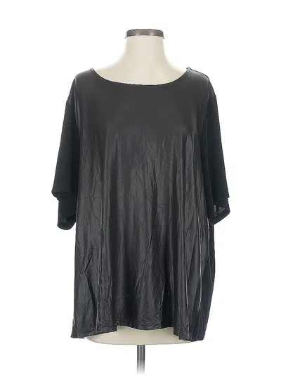 Pre-owned Calvin Klein Short Sleeve Blouse In Black