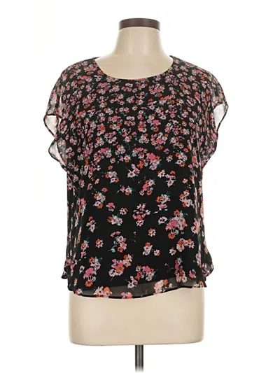 Pre-owned Calvin Klein Short Sleeve Blouse In Black