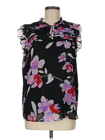 Pre-owned Calvin Klein Short Sleeve Blouse In Black