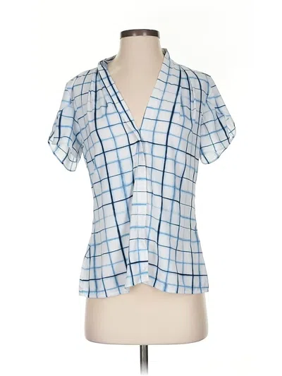 Pre-owned Calvin Klein Short Sleeve Blouse In Blue