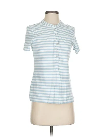 Pre-owned Calvin Klein Short Sleeve Blouse In Blue
