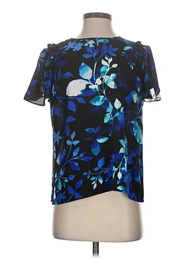 Pre-owned Calvin Klein Short Sleeve Blouse In Blue