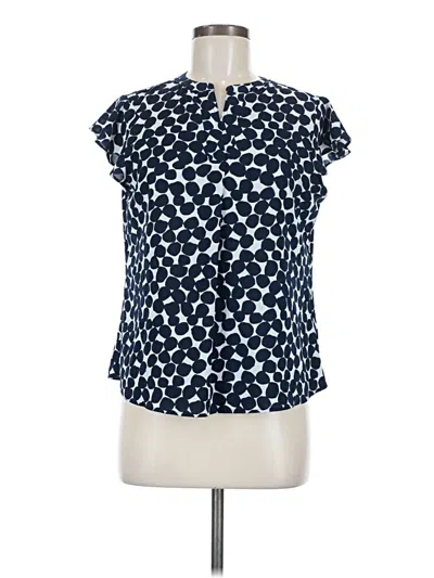 Pre-owned Calvin Klein Short Sleeve Blouse In Blue