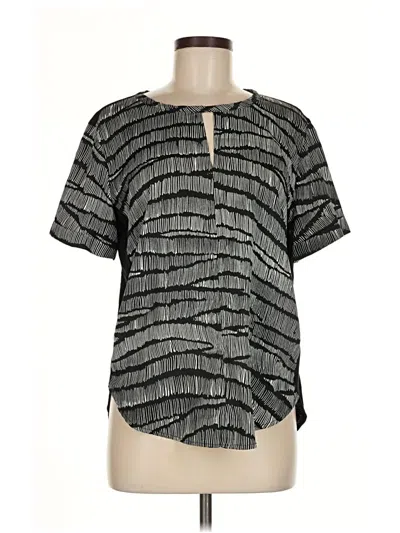 Pre-owned Calvin Klein Short Sleeve Blouse In Gray