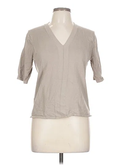 Pre-owned Calvin Klein Short Sleeve Blouse In Gray
