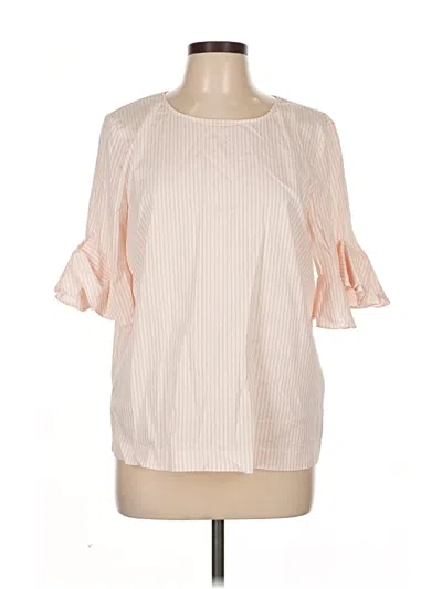 Pre-owned Calvin Klein Short Sleeve Blouse In Pink
