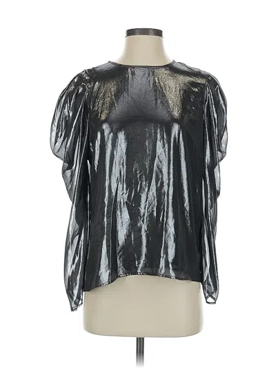Pre-owned Calvin Klein Short Sleeve Blouse In Silver
