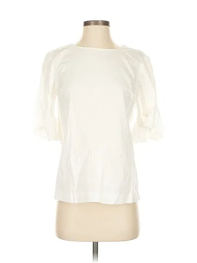 Pre-owned Calvin Klein Short Sleeve Blouse In White