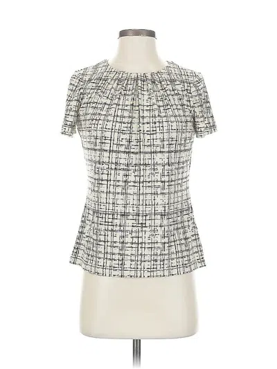 Pre-owned Calvin Klein Short Sleeve Blouse In White