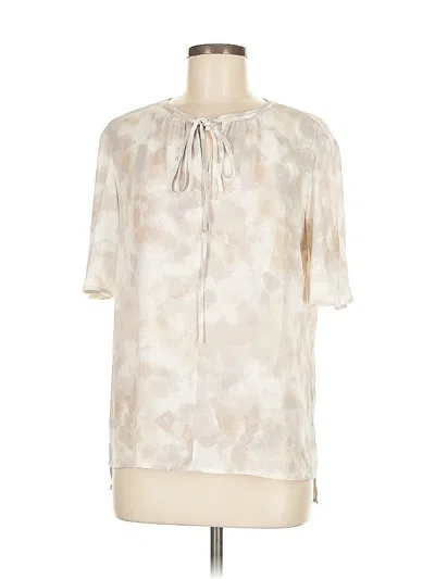 Pre-owned Calvin Klein Short Sleeve Blouse In White