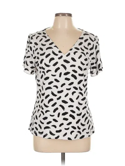 Pre-owned Calvin Klein Short Sleeve Blouse In White